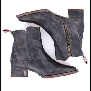 Bed Stu Merryli Handmade Leather Ankle Boot-Black Rustic Color- Size 9.5